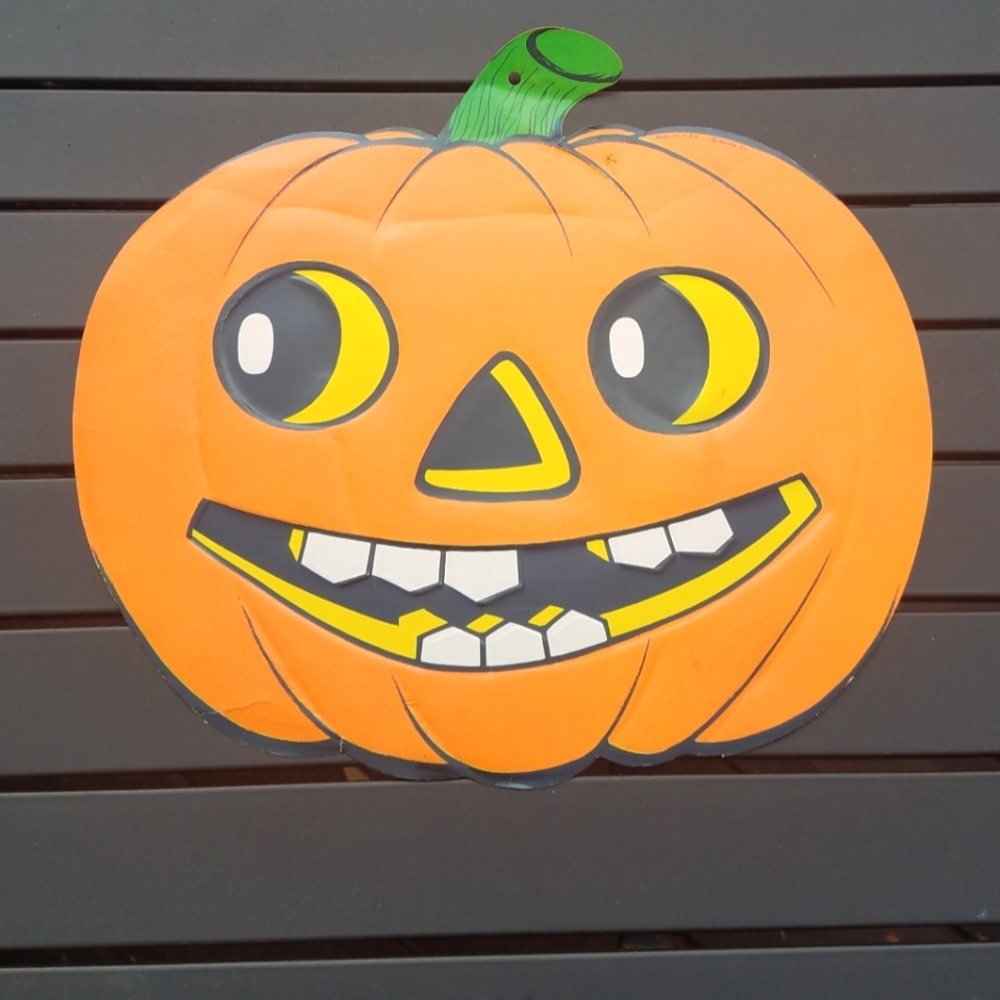 Vintage Beistle jack o lantern die-cut Halloween Decoration